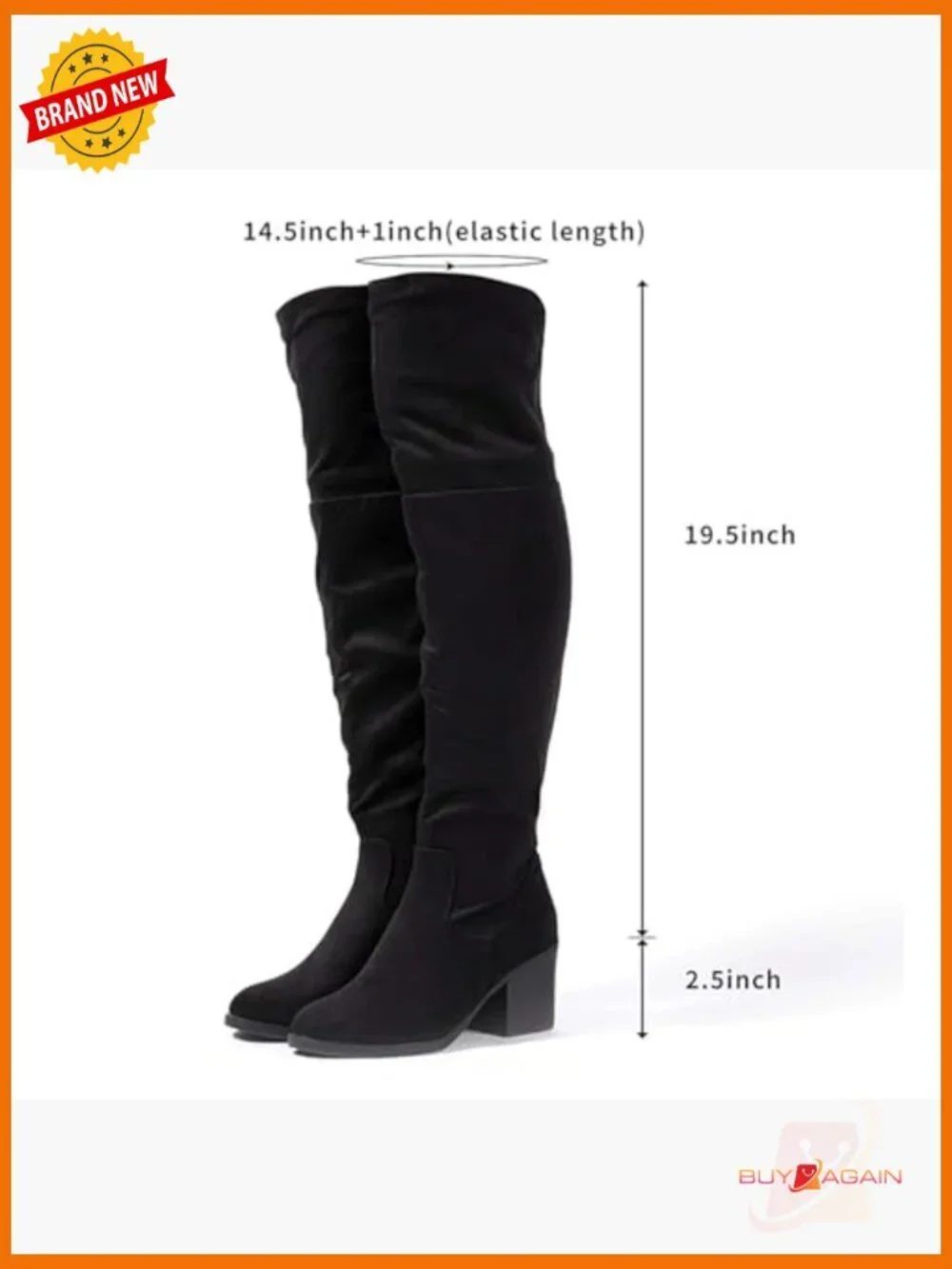 Women's Over the Knee Boots Stacked Block Heel Thigh High Boots
